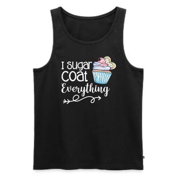 Cupcake Muffin Backen Geschenk - Männer Premium Bio Tank Top - Schwarz - Vorne - Michal (187cm)