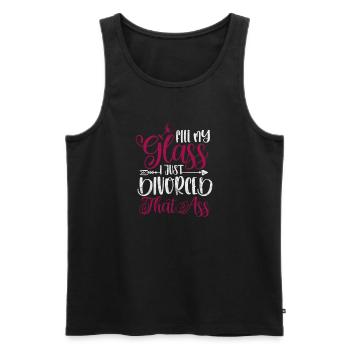 Scheidung - Männer Premium Bio Tank Top - Schwarz - Vorne - AI Model Male 178 light (178cm)