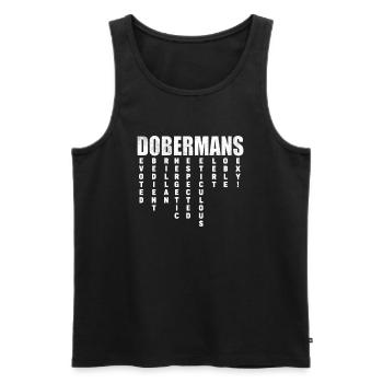 Doberman Dog Dogs Pet Gift - Men's Premium Organic Tank Top - black - Front - Michal (187cm)
