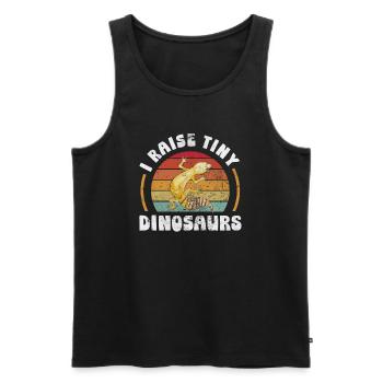 Gecko - Men's Premium Organic Tank Top - black - Front - Michal (187cm)