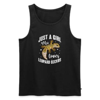 Gecko - Men's Premium Organic Tank Top - black - Front - Michal (187cm)