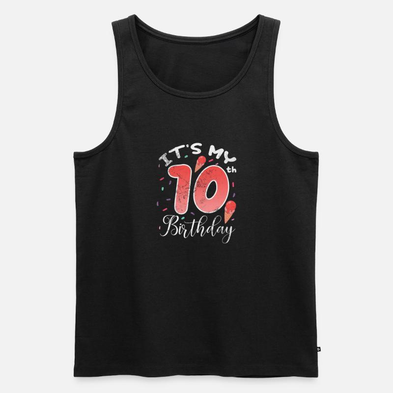 Eiscreme - Männer Premium Bio Tank Top - Schwarz