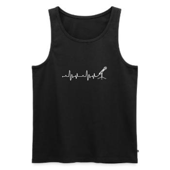 Sänger - Männer Premium Bio Tank Top - Schwarz - Vorne - AI Model Male 178 light (178cm)