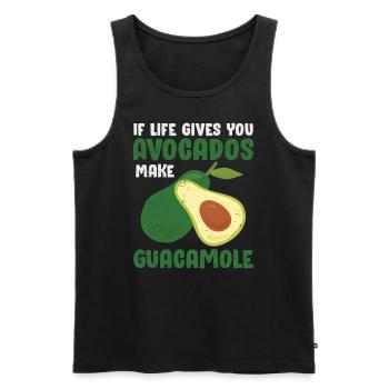 Avocado - Männer Premium Bio Tank Top - Schwarz - Vorne - Michal (187cm)