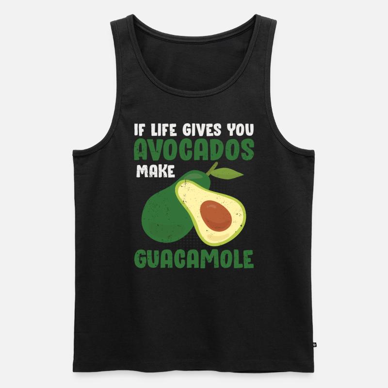 Avocado - Männer Premium Bio Tank Top - Schwarz