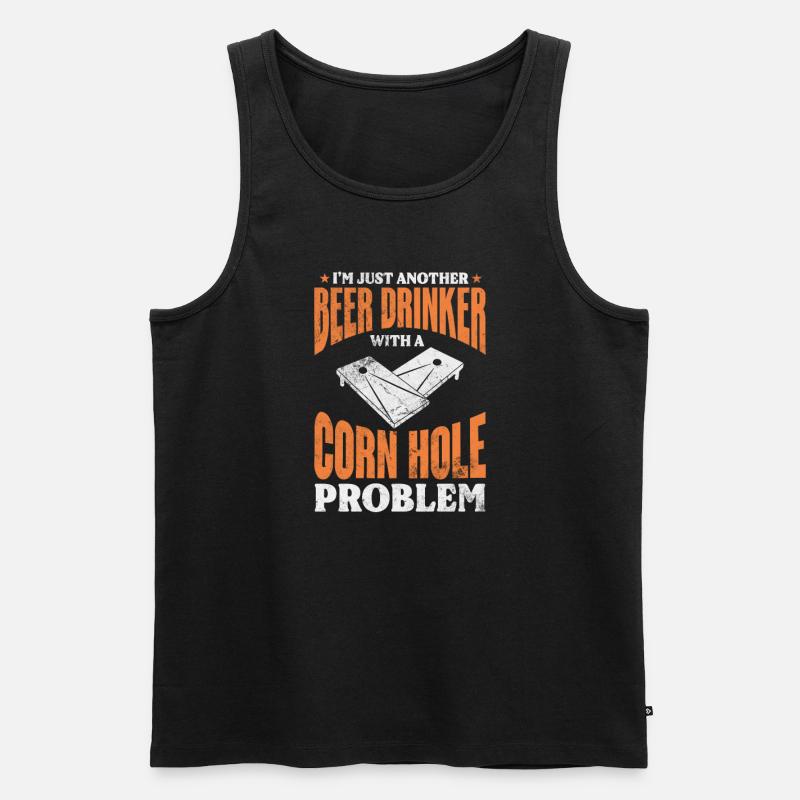 Cornhole - Männer Premium Bio Tank Top - Schwarz