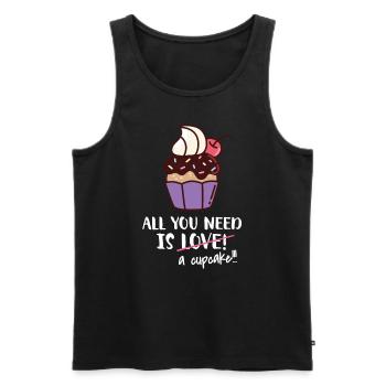 Cupcake Muffin Backen Geschenk - Männer Premium Bio Tank Top - Schwarz - Vorne - Michal (187cm)