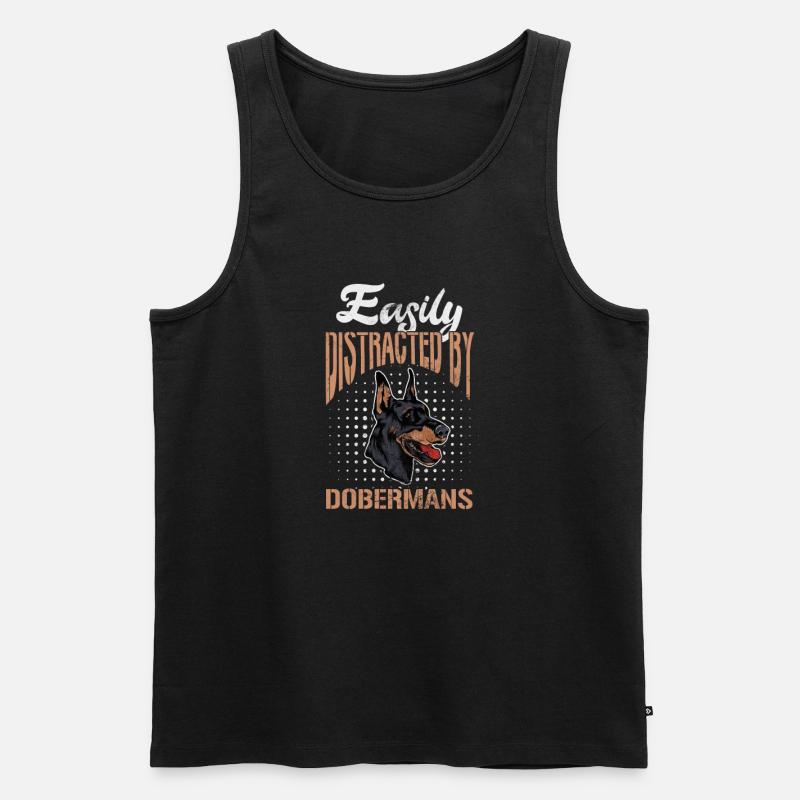 Dobermann - Männer Premium Bio Tank Top - Schwarz