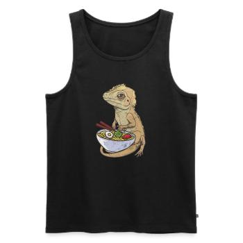 Gecko - Men's Premium Organic Tank Top - black - Front - Michal (187cm)