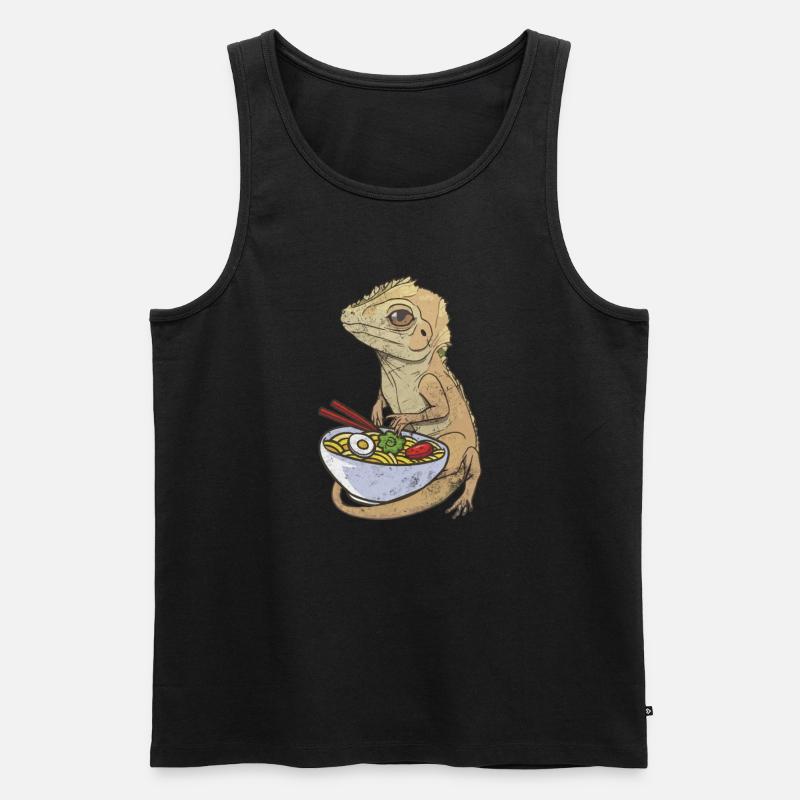 Gecko - Männer Premium Bio Tank Top - Schwarz