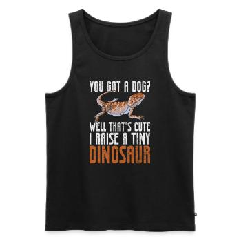 Gecko - Men's Premium Organic Tank Top - black - Front - Michal (187cm)