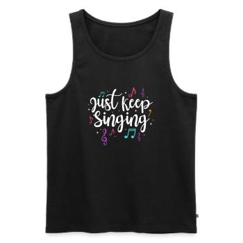 Sänger Sängerin Singen Musiker Geschenk - Männer Premium Bio Tank Top - Schwarz - Vorne - Michal (187cm)