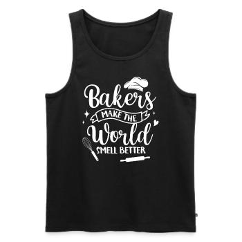 Baker Bakery Bakery Baking Gift - Men's Premium Organic Tank Top - black - Front - AI Model Male 178 light (178cm)