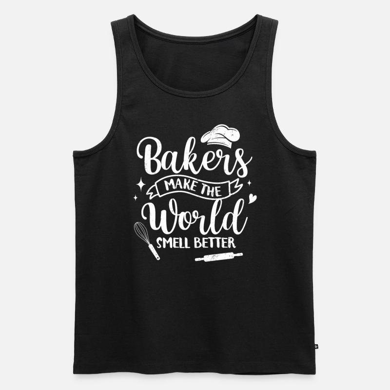 Bäcker - Männer Premium Bio Tank Top - Schwarz
