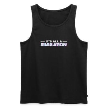 Conspiracy - Men's Premium Organic Tank Top - black - Front - Michal (187cm)