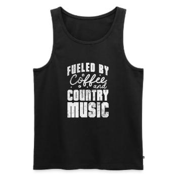 Country - Men's Premium Organic Tank Top - black - Front - AI Model Male 178 light (178cm)