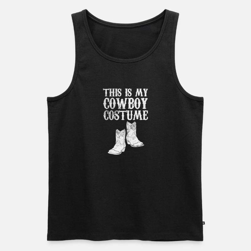 Cowboy - Männer Premium Bio Tank Top - Schwarz
