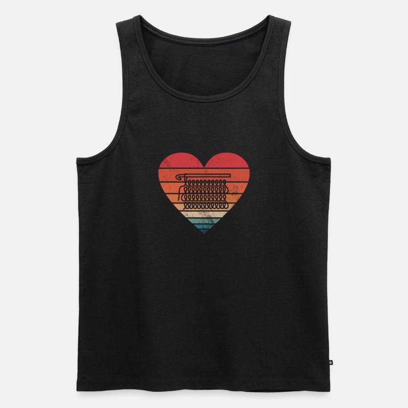 Häkeln Stricken - Männer Premium Bio Tank Top - Schwarz
