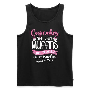 Cupcake Muffin Backen Geschenk - Männer Premium Bio Tank Top - Schwarz - Vorne - Michal (187cm)