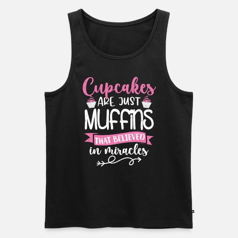 Cupcake - Männer Premium Bio Tank Top - Schwarz