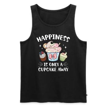 Cupcake Muffin Backen Geschenk - Männer Premium Bio Tank Top - Schwarz - Vorne - Michal (187cm)