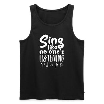 Sänger Sängerin Singen Musiker Geschenk - Männer Premium Bio Tank Top - Schwarz - Vorne - Michal (187cm)