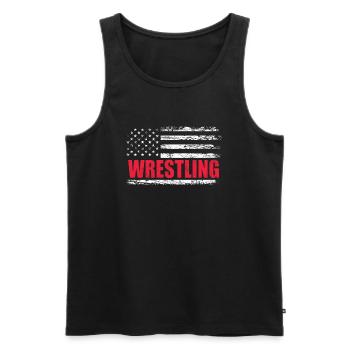 Lutteur lutteur Fight Wrestling Ringer cadeau - Débardeur bio Premium Homme - noir - Devant - Michal (187cm)