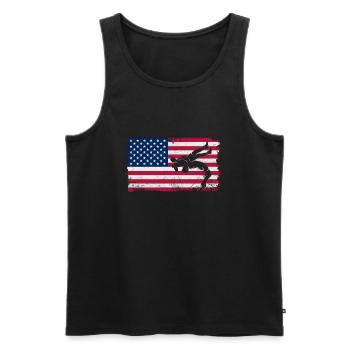 Wrestling - Männer Premium Bio Tank Top - Schwarz - Vorne - AI Model Male 178 light (178cm)