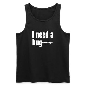 Crochet Knitting Sewing Seamstress Gift - Men's Premium Organic Tank Top - black - Front - AI Model Male 178 light (178cm)