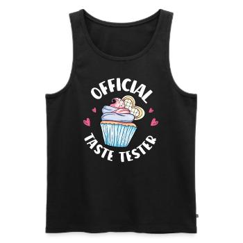 Cupcake Muffin Backen Geschenk - Männer Premium Bio Tank Top - Schwarz - Vorne - Michal (187cm)