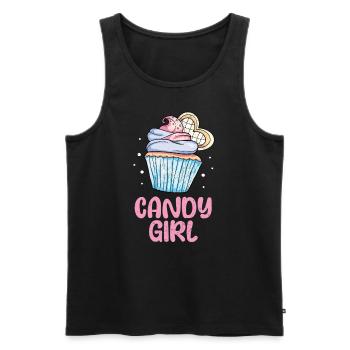 Cupcake - Men's Premium Organic Tank Top - black - Front - AI Model Male 178 light (178cm)