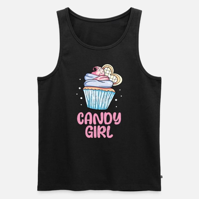 Cupcake - Männer Premium Bio Tank Top - Schwarz