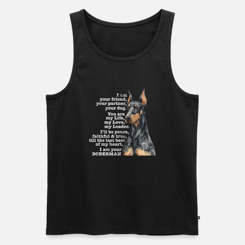 Dobermann - Männer Premium Bio Tank Top - Schwarz