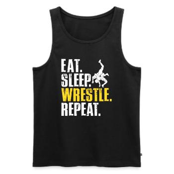 Lutteur lutteur Fight Wrestling Ringer cadeau - Débardeur bio Premium Homme - noir - Devant - Michal (187cm)