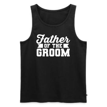 Bachelorette Hen Party Gift - Men's Premium Organic Tank Top - black - Front - AI Model Male 178 light (178cm)