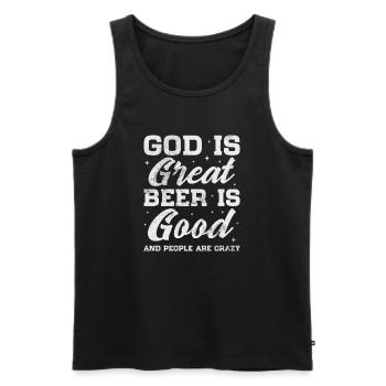Country - Men's Premium Organic Tank Top - black - Front - AI Model Male 178 light (178cm)