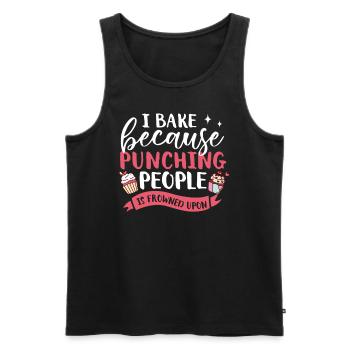 Cupcake Muffin Backen Geschenk - Männer Premium Bio Tank Top - Schwarz - Vorne - Michal (187cm)