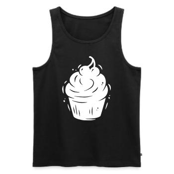 Cupcake Muffin Backen Geschenk - Männer Premium Bio Tank Top - Schwarz - Vorne - Michal (187cm)