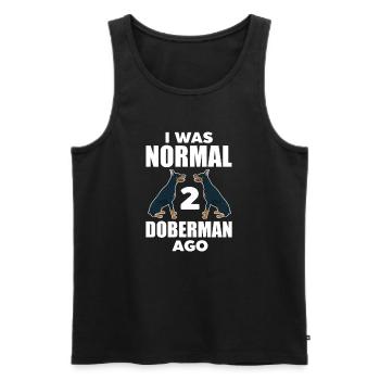 Doberman chien chiens cadeau pour animaux de compagnie - Débardeur bio Premium Homme - noir - Devant - Michal (187cm)