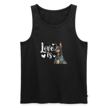 Doberman - Men's Premium Organic Tank Top - black - Front - Michal (187cm)