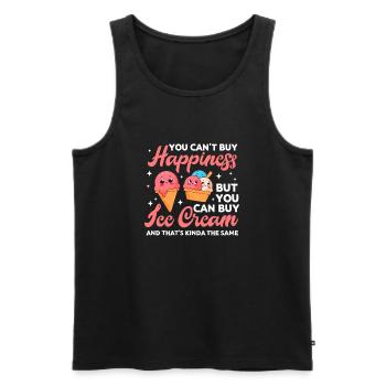 Ice Cream Ice Cream Ice Cream Summer Gift - Men's Premium Organic Tank Top - black - Front - AI Model Male 178 light (178cm)