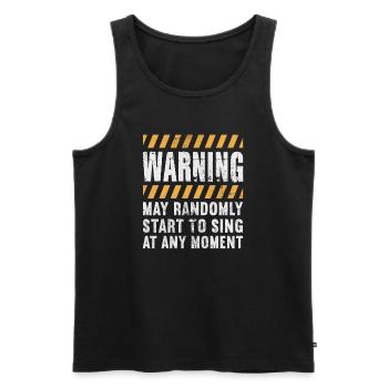 Sänger - Männer Premium Bio Tank Top - Schwarz - Vorne - AI Model Male 178 light (178cm)