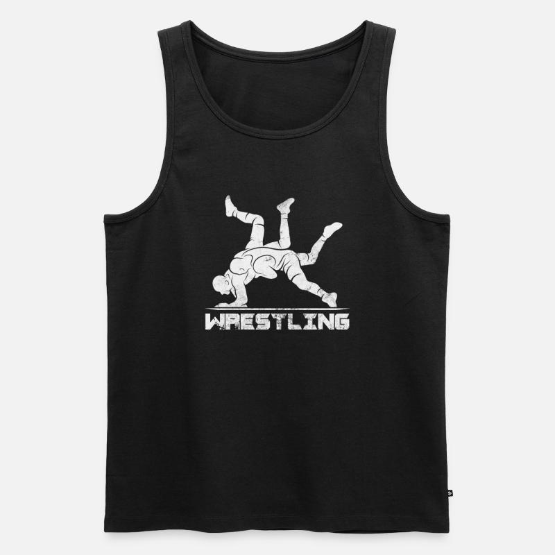 Wrestling - Männer Premium Bio Tank Top - Schwarz