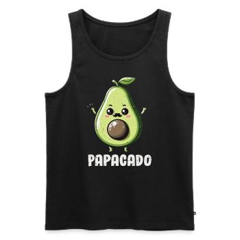 Avocado - Männer Premium Bio Tank Top - Schwarz - Vorne - Michal (187cm)
