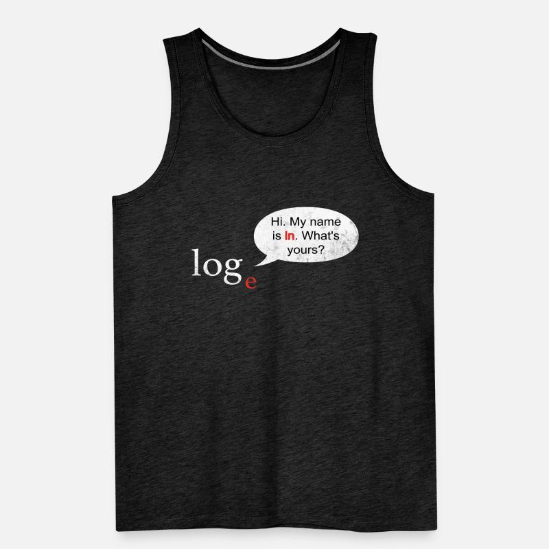 Mathe Logarithmus Log ln Witz Lehrer Mathematik Männer Premium Bio Tank Top