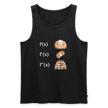 Schaf Wolle Pullover Ableitung f(x) Algebra Lehrer - Männer Premium Bio Tank Top - Schwarz - Vorne - Michal (187cm)
