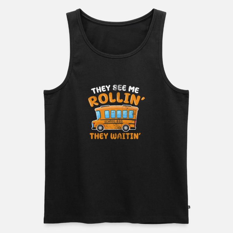 Busfahrer - Männer Premium Bio Tank Top - Schwarz