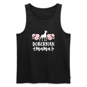 Doberman Dog Dog Pet Gift - Men's Premium Organic Tank Top - black - Front - Michal (187cm)