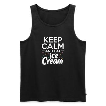 Eiscreme - Männer Premium Bio Tank Top - Schwarz - Vorne - Michal (187cm)