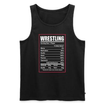 Lutteur lutteur Fight Wrestling Ringer cadeau - Débardeur bio Premium Homme - noir - Devant - Michal (187cm)